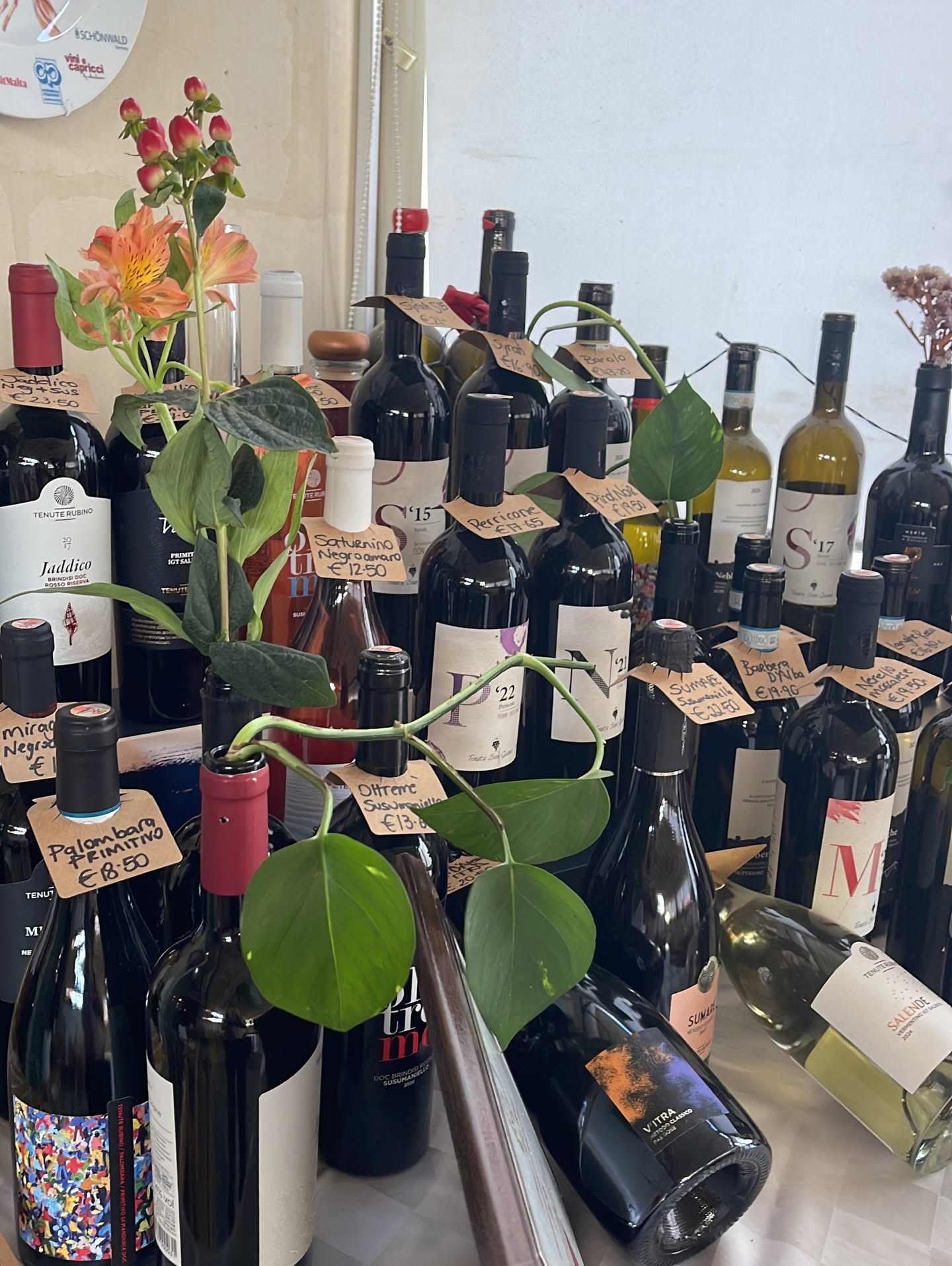 Curated selection of local and international wine bottles at Meraki Wine & Dine